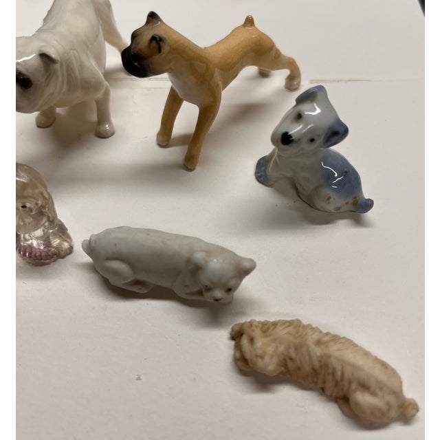 Ceramic Vintage Miniature Ceramic Dogs Set/12 For Sale - Image 7 of 8
