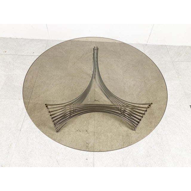 Black Space Age Chrome Wire Coffee Table, 1970s For Sale - Image 8 of 13