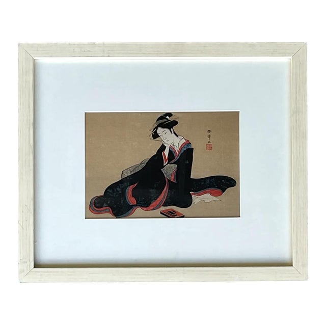 Vintage Japanese Woodblock Print For Sale - Image 10 of 12