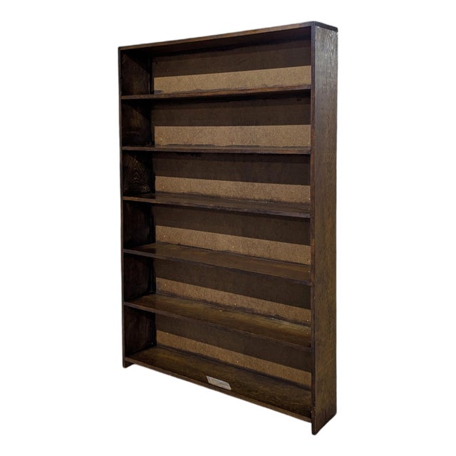 Vintage Pine Five-Shelf Bookcase, 73-Inch Rustic Open Display Cabinet For Sale