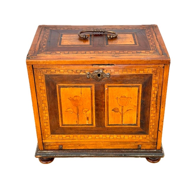 Baroque 17th Century German Marquetry Table Cabinet For Sale - Image 3 of 11