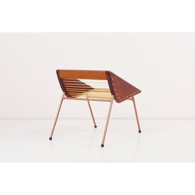American DIY Studio Stool with Copper Pipes and Webbing, 1960s For Sale - Image 14 of 17