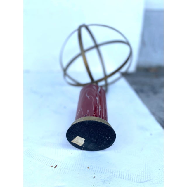 1970s Brass Armillary on Stand For Sale - Image 4 of 7