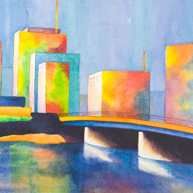 City Skyline - Tomoko Parry, C. 1990s For Sale In San Diego - Image 6 of 10