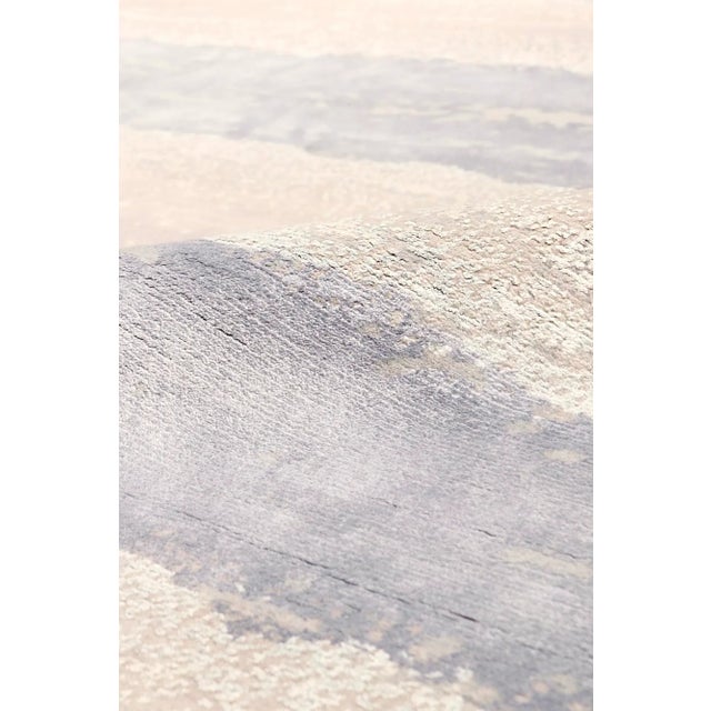 Pasargad Home Modern Hand-Knotted Silk & Wool Area Rug, 8' 1" X 9'11" For Sale - Image 4 of 7