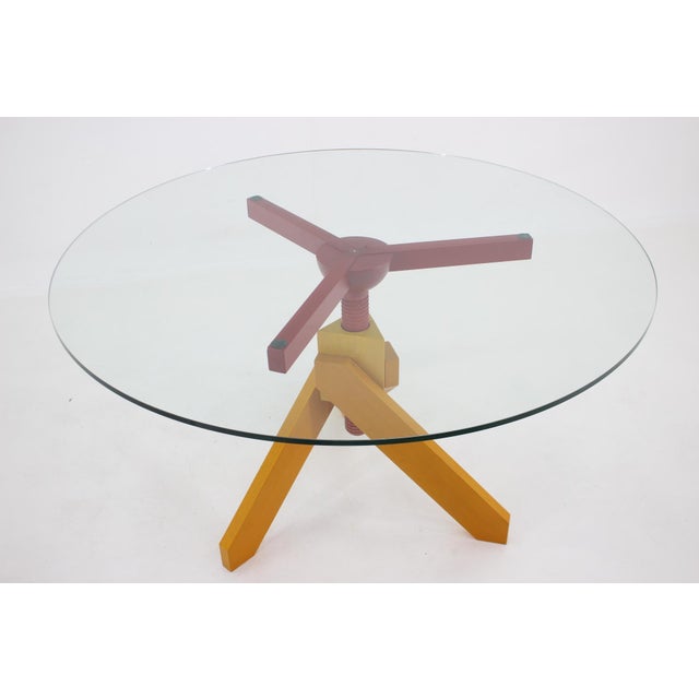 Table and Stools by Vico Magistretti, Italy, 1980s, Set of 5 For Sale - Image 6 of 18