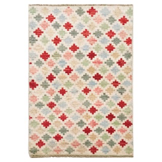 Vintage Hand-Crafted Wool Baluchi Carpet, 1984 For Sale