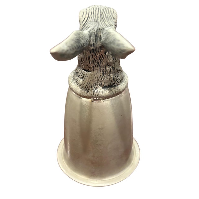 Late 20th Century Vintage Gucci Silver-Tone Rabbit Hare Head Stirrup Cup For Sale - Image 5 of 7