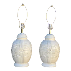 Mid-Century Ceramic Table Lamps, Pair