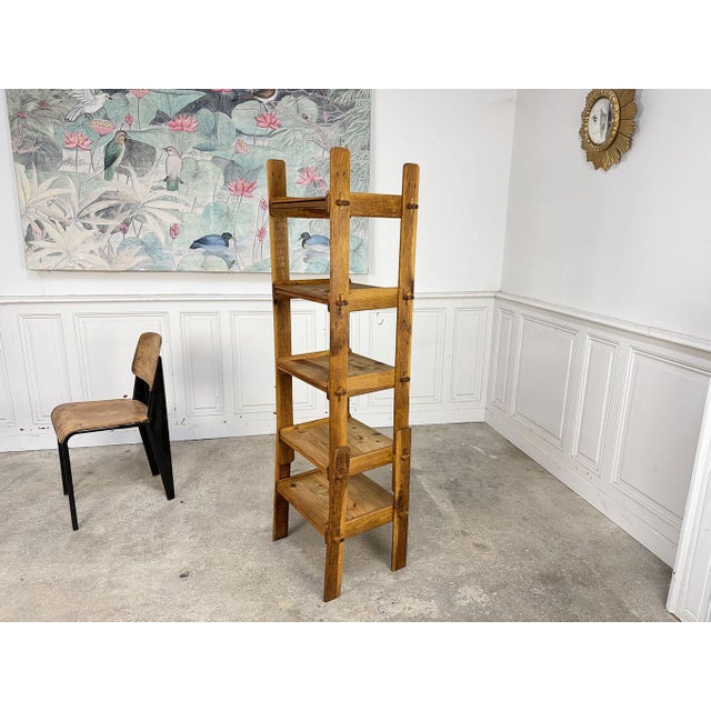 Wood Brutalist Beechwood Shelf, 1950s For Sale - Image 7 of 10