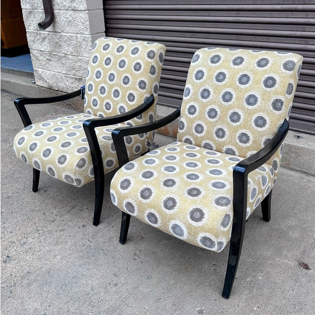Light Yellow Hooker Furnishings Sam Moore Dante Exposed Wood Chairs, a Pair For Sale - Image 8 of 18