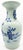 Qing Dynasty Blue on Celadon Vase with Green Background Glaze has measurements of approximately 9"x9"x16.75"
