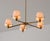 Vintage Italian Brass and Opaline Glass Chandelier, 1950s For Sale - Image 10 of 13