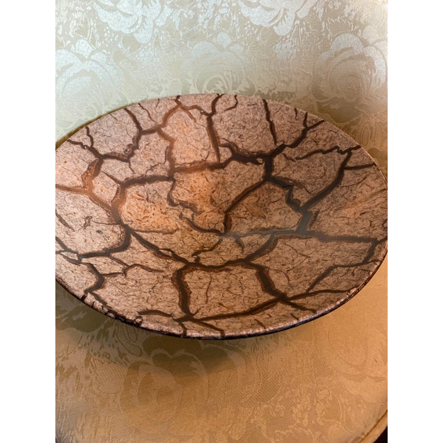 Art Bowl by Haeger Pottery in Earth Tone Colors Black snd Tan . The Art Bowl has a nice all around look to it with its...