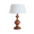 French Modern Oak Table Lamp with Ivory Shade, 1950s For Sale