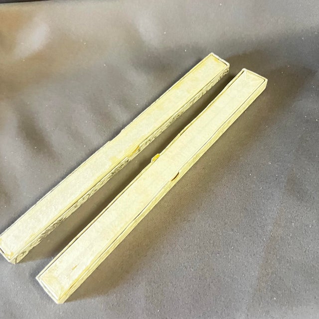 Mid 20th Century Vintage Chinese Jade 4 Chopsticks Set in Original Boxes, Mid Century - 2 Pairs For Sale - Image 5 of 7