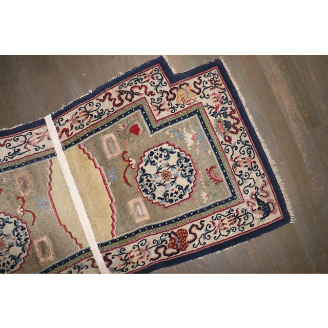 19th Century Gray Tibetan Horseback Rug no. j5221 For Sale - Image 5 of 7