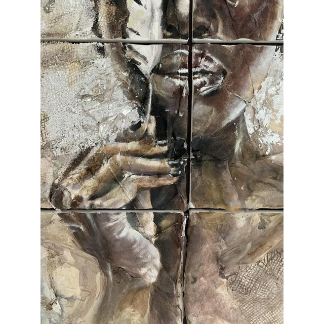Beige Jessica Spagnolo, Broken Identity, Mixed Media on Canvas, 2022 For Sale - Image 8 of 12