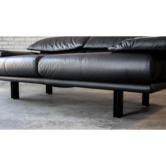 1980s Postmodern Leather Alanda Sofa by Paolo Piva for B&b Italia For Sale - Image 11 of 15