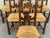 Vintage Italian Carved Walnut Rush Seat Dining Chairs – Set of 6 For Sale - Image 4 of 12
