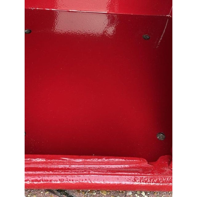 Vintage Post Box in Bright Red For Sale - Image 7 of 8