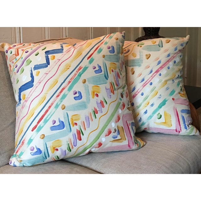 Hand Painted Silk Pillow by Peter Fasano Chairish