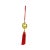 Crystal Glass Fengshui Fortune Green Pixiu Pendant Decor Tassel For Sale - Image 4 of 4
