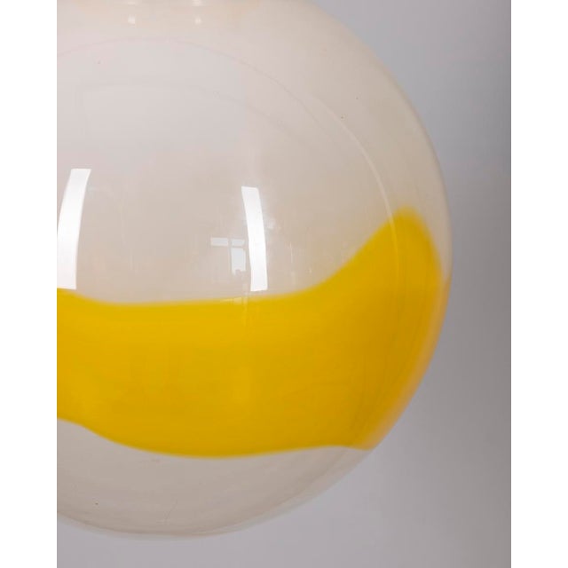 Vintage Space Age Italian Yellow Glass Chandelier, 1970s For Sale - Image 4 of 8