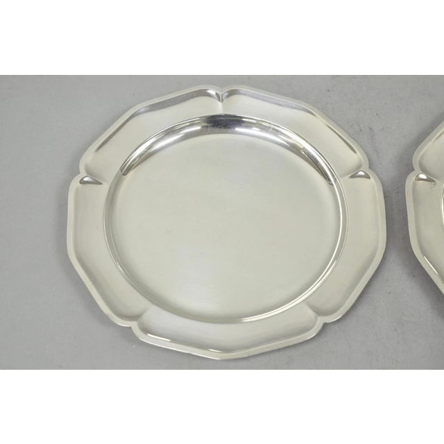 Mid-Century Modern Vintage International Silver Co 221 Modern Silver Plated 12" Platter Dish - Pair For Sale - Image 3 of 12