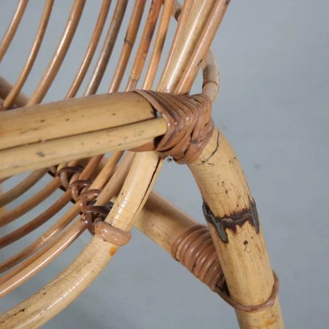 Beige French Riviera Chair by Franco Albini, Italy, 1950s For Sale - Image 8 of 12