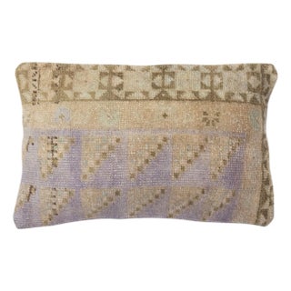 13"x20" Vintage Turkish Wool Rug Cushion Cover. Rug Pillow. Handmade Lace Pillow For Sale