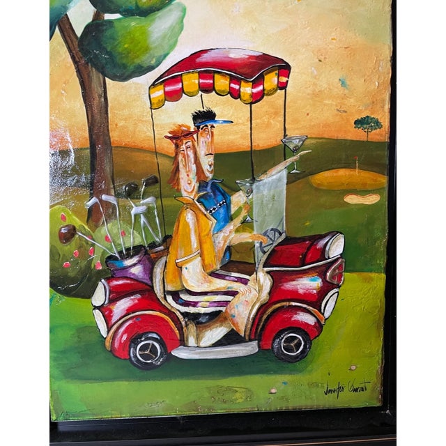 Jennifer Garant, "Two for the Road" (American, active 20th C.), acrylic on linen, signed l.r.c. Overall: 27-1/2"h x...