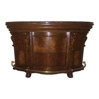 Pulaski Edwardian Bar with Marble Top For Sale