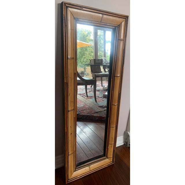 Vintage Bamboo Wall Mirror For Sale - Image 9 of 10