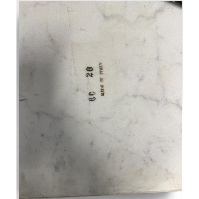 Vintage Italian Neoclassical Etched Marble and Gilt Brass Low Coffee Table For Sale - Image 17 of 17