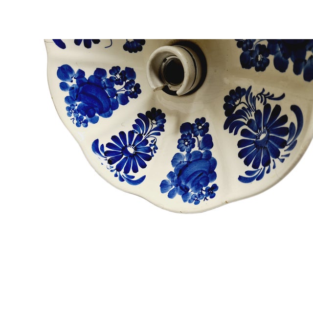 Postmodern Porcelain Hanging Lamp from Bolesławiec, Poland, 1970s For Sale - Image 4 of 12