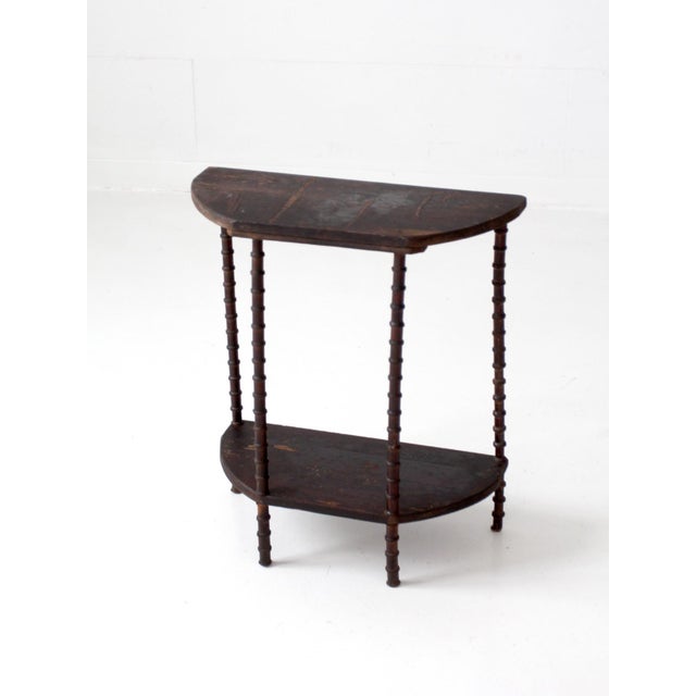 Antique Primitive Folk Art Spool Table For Sale - Image 16 of 17