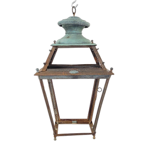19th Century Street Lantern in Copper and Iron