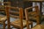 Wood Oak Chairs in the style of Pierre Cruège, 1940s, Set of 6 For Sale - Image 7 of 13