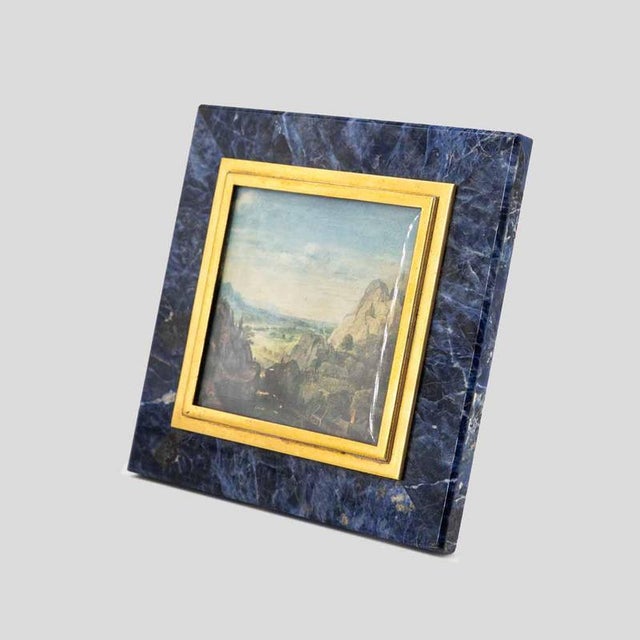 Vintage Lapis Lazuli Picture Frame, 1960s For Sale - Image 6 of 6