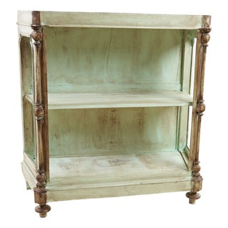 Mint Green Sideboard or Bookcase For Sale