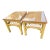 Pair of Vintage Henry Link Wicker End Tables With Glass Tops - Lexington Furniture For Sale