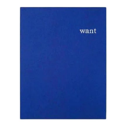 1990 "The Want Portfolio (Blue)" Minimalist Silkscreen Print by William Anastasi For Sale