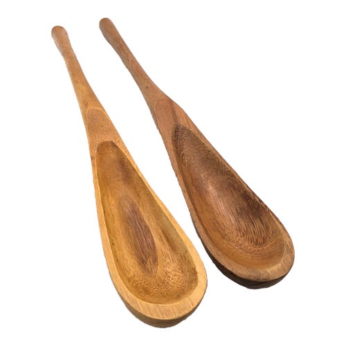 1980s Dansk Wood Salad Servers, a Pair