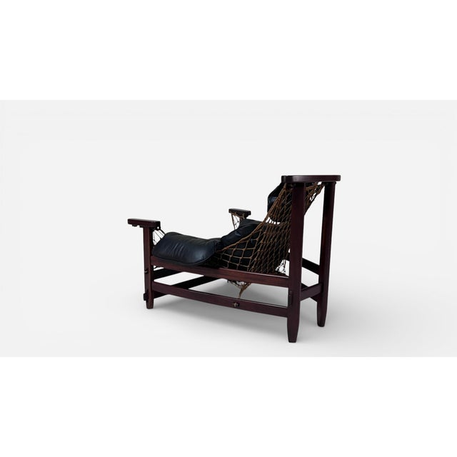 Black 1960s Jangada Chair Attributed to Jean Gillon for Italma Brazil For Sale - Image 8 of 13