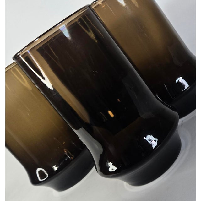 Vintage Deepest Mocha Swerve Tumblers- Set of Four For Sale - Image 9 of 9