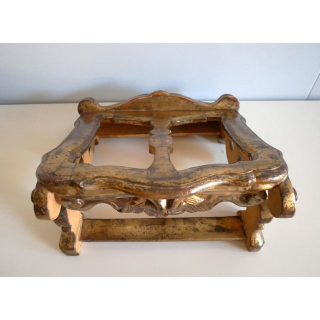 Antique Gilded Carved Wooden Lectern For Sale - Image 9 of 16