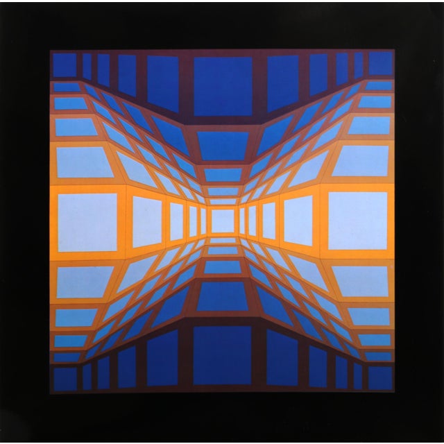 Victor Vasarely, Hungarian (1908 - 1997) - Kek Eg 2, Portfolio: Structures Universelles du Damier, Year: 1975, Medium:...
