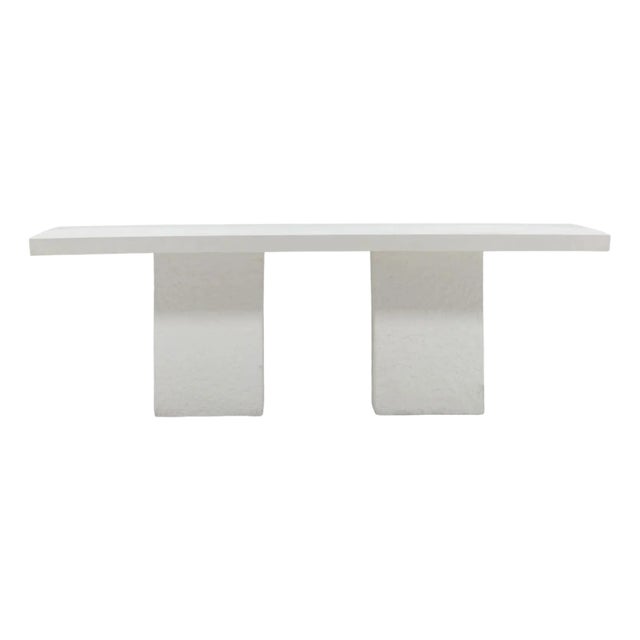 Catalina White Concrete Outdoor Dining Table For Sale