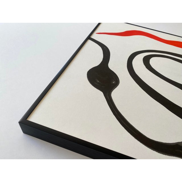 1970s Alexander Calder Vintage 1976 Mid Century Modernist Mourlot Fine Art Lithograph Print Framed Our Unfinished Revolution Poster " Octopus " 1975 For Sale - Image 5 of 18